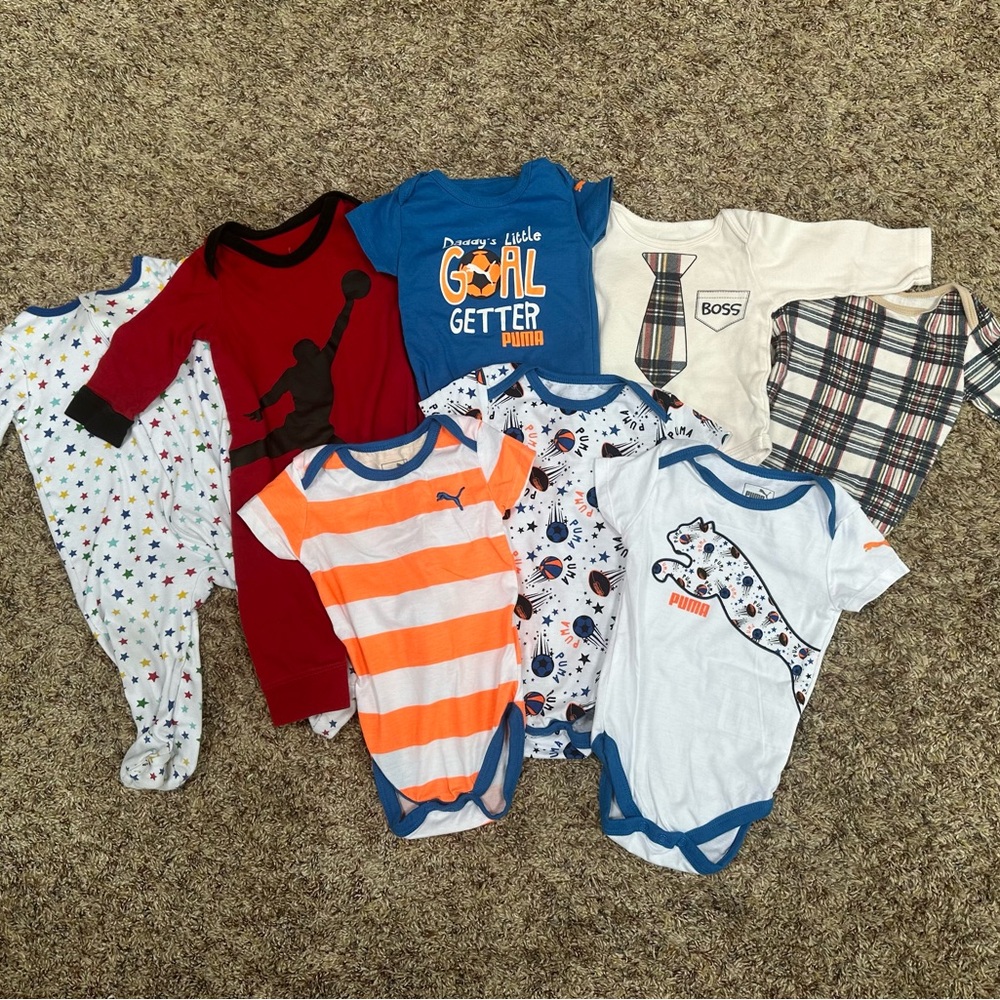 Lot of 8 Baby Boy Clothes 6-9 Months